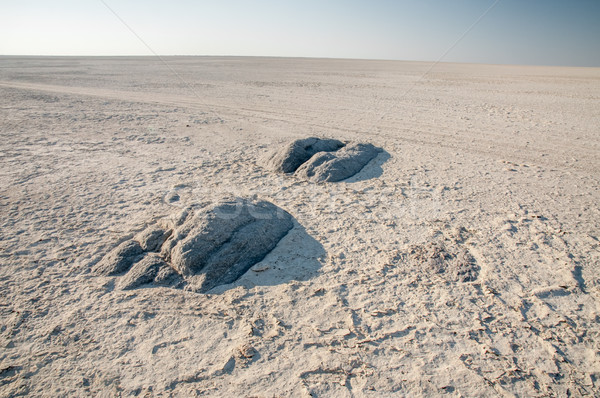 Granite extrusions inside Makgadikgadi Salt Pan. Stock photo © JFJacobsz
