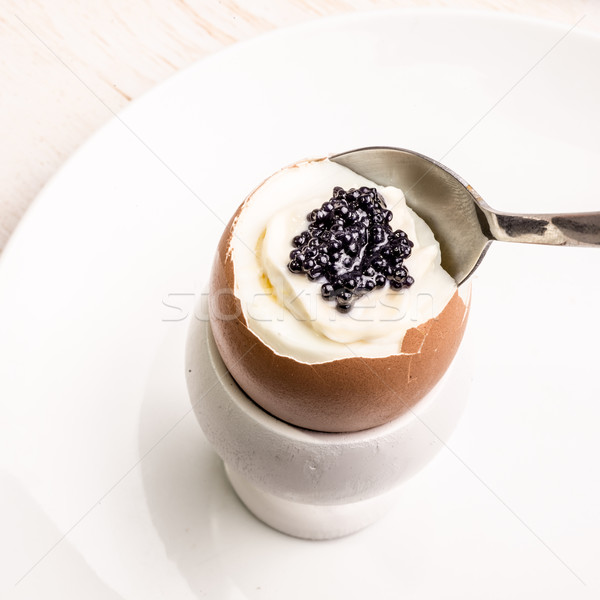 Você mesmo café da manhã caviar topo comida Foto stock © JFJacobsz