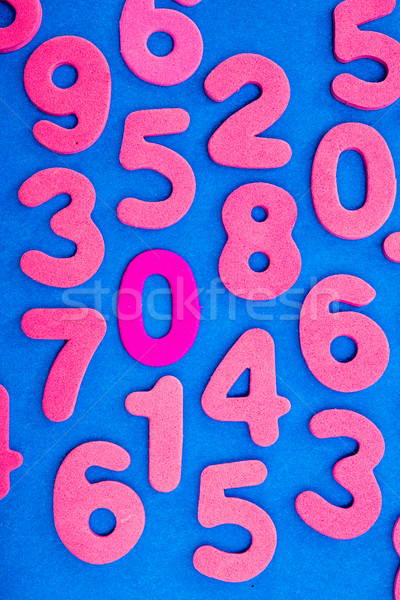 Rózsaszín számok kék számjegy függőleges formátum Stock fotó © JFJacobsz
