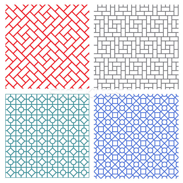 seamless mesh line pattern in korean style Stock photo © jiaking1