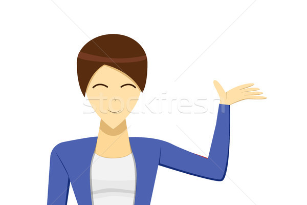 Parul scurt femeie de afaceri vector proiect zâmbet Imagine de stoc © jiaking1