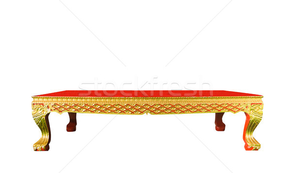 Traditional Thai chair or table isolated on white Stock photo © jiaking1
