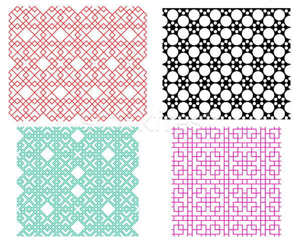 Seamless geometric line pattern in Korean style Stock photo © jiaking1