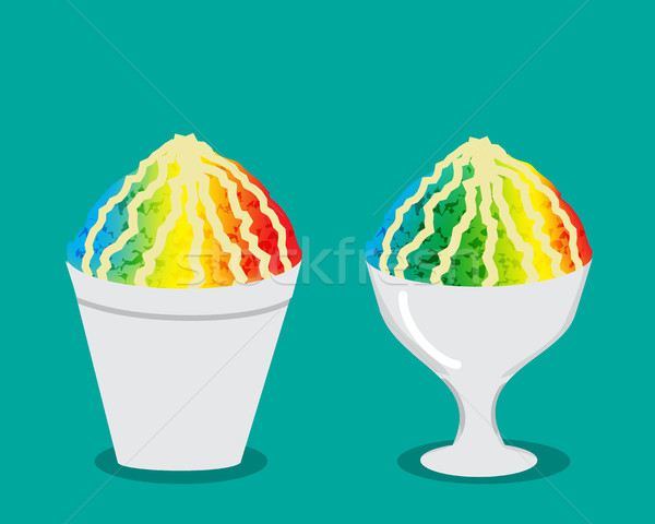 Hawaiian shave ice with rainbow color Stock photo © jiaking1