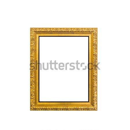 Stockfoto: Gouden · vintage · geïsoleerd · witte · achtergrond