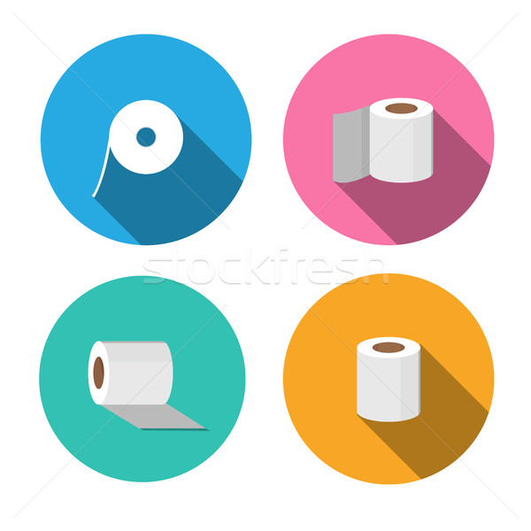 Tissue paper icons in flat style, vector Stock photo © jiaking1