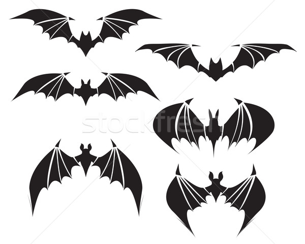 Symbol bat duży skrzydełka wektora strony Zdjęcia stock © jiaking1