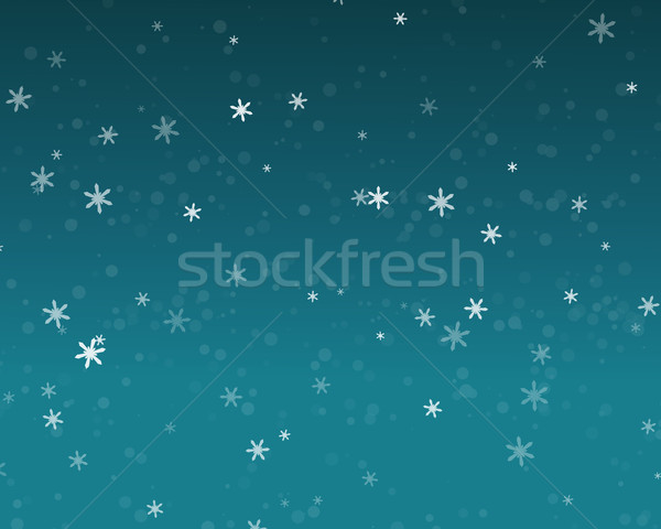 Snow fall in blue sky, Christmas night background Stock photo © jiaking1