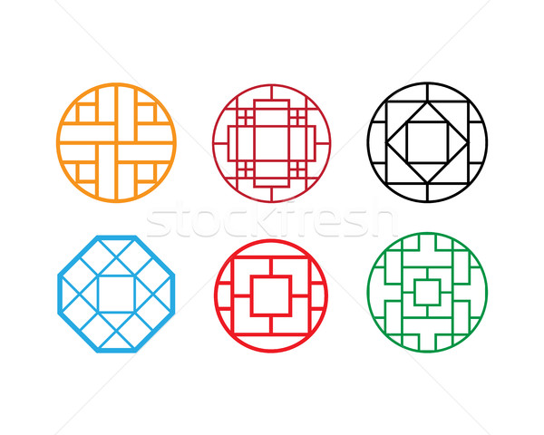 Cerchio cinese pattern vettore design Foto d'archivio © jiaking1