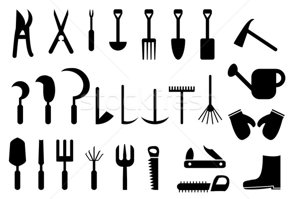 Set of Garden hand tools icon Stock photo © jiaking1