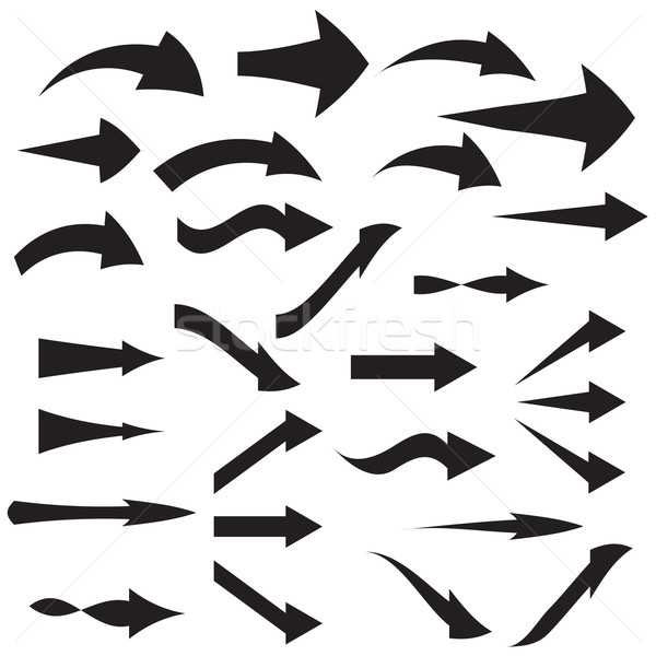 Set of curved arrow icons Vector illustration Stock photo © jiaking1