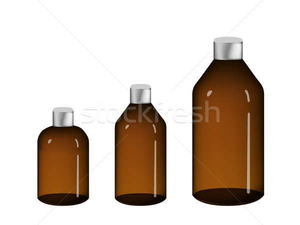 коричневый наркотиков бутылку изолированный белый вектора Сток-фото © jiaking1