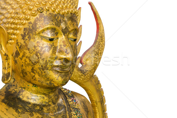 Thai Buddha face isolated on white background Stock photo © jiaking1