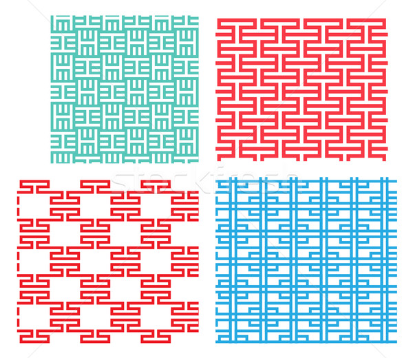 Seamless tracery pattern in modern Korean style Stock photo © jiaking1