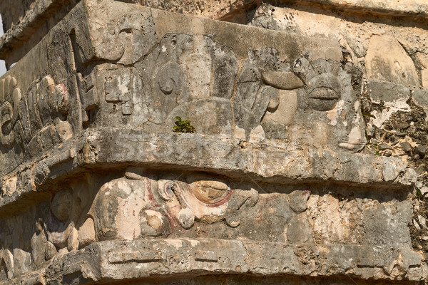 Detail of Mayan Ruins of Temple in Tulum Mexico Stock photo © jirivondrous
