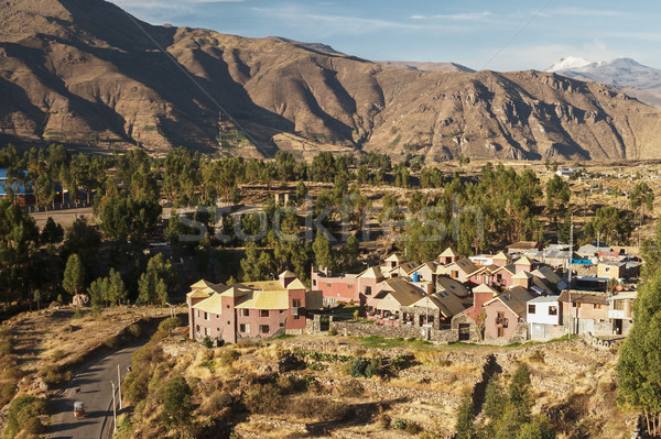 Widoku miasta Peru górskich podróży hotel Zdjęcia stock © jirivondrous