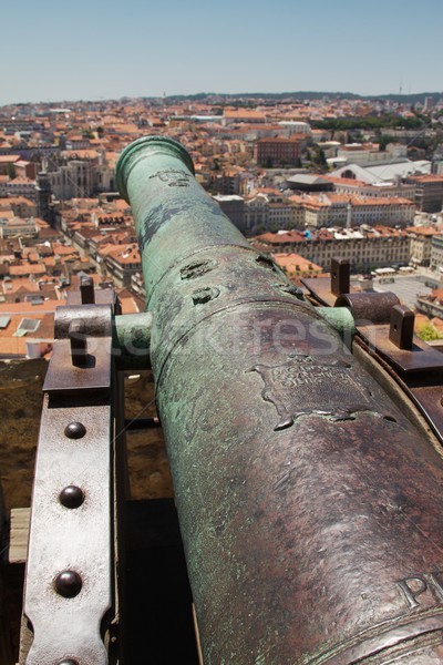 Cannon above the Lisbon, Portugal Stock photo © jirivondrous