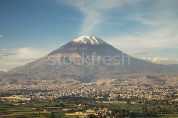 City of Arequipa in Peru with its iconic volcano Misti Stock photo © jirivondrous