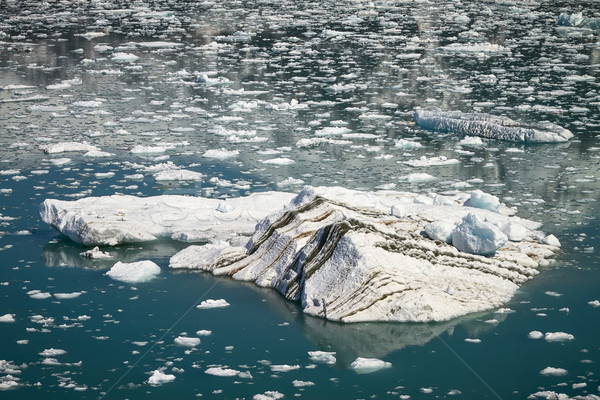 Grande icebergue flutuante fechar geleira Alasca Foto stock © jirivondrous