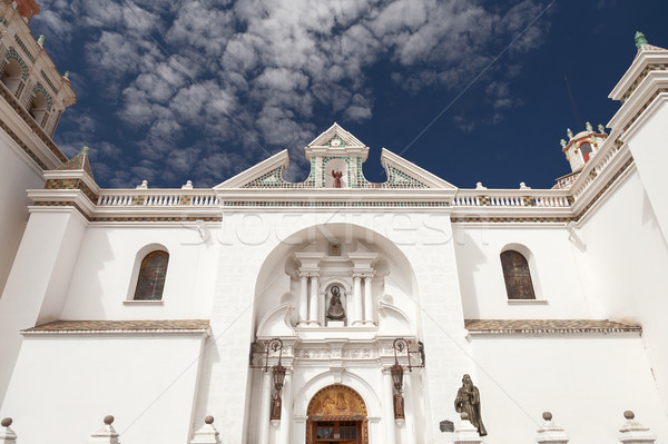 Facade of the Basilica of Our Lady of Copacabana Bolivia Stock photo © jirivondrous