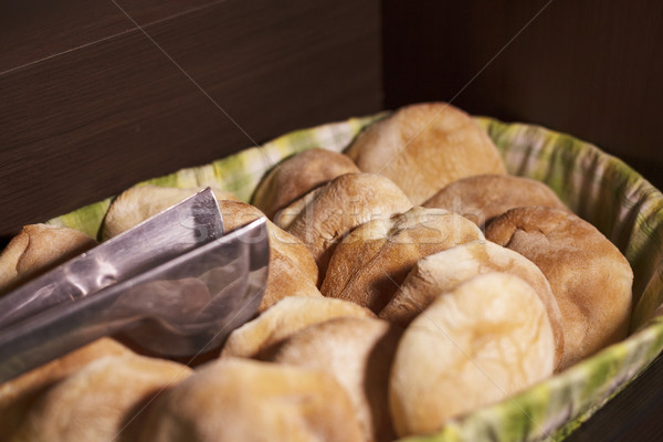 Basket filled with local traditional andean bread in Colca, Arequipa Stock photo © jirivondrous