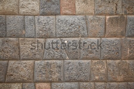 Stock photo: Detail of Inca wall in city of Cusco in Peru