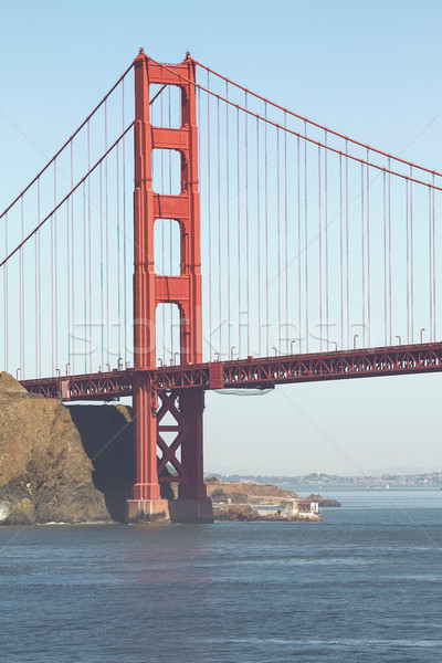 Golden Gate puente playa cielo ciudad puesta de sol Foto stock © jirivondrous