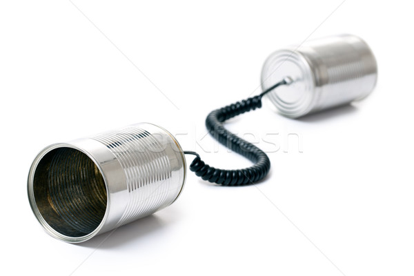 Comunicazione foto shot bianco business telefono Foto d'archivio © jirkaejc