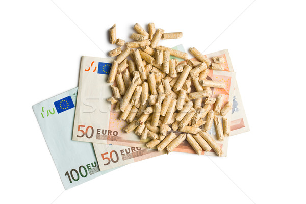 Euro számlák felső kilátás fehér tél Stock fotó © jirkaejc