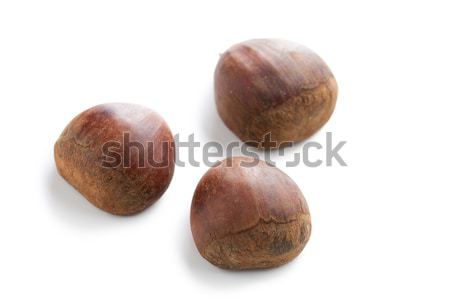 chesnuts on white background Stock photo © jirkaejc