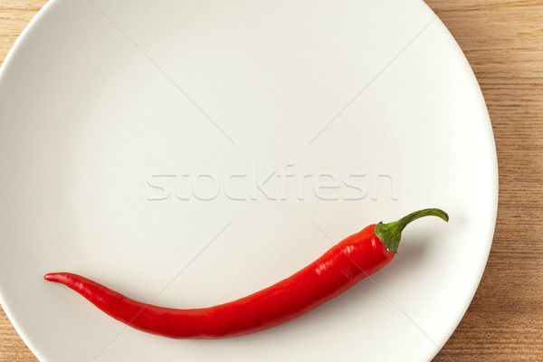 red chili pepper on plate Stock photo © jirkaejc