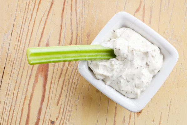 green celery sticks with tasty dip Stock photo © jirkaejc