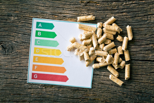 wooden pellets and energy efficiency levels Stock photo © jirkaejc