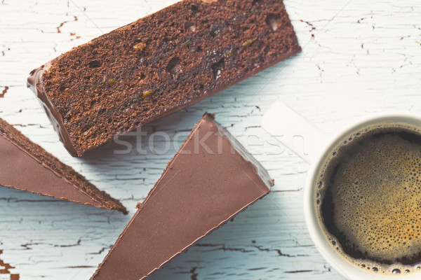 sacher cake and coffee Stock photo © jirkaejc