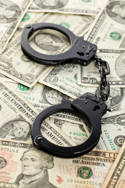 handcuffs on dollars Stock photo © jirkaejc