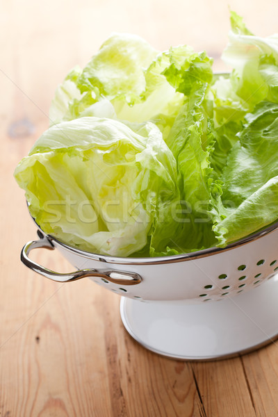 green lettuce in colander Stock photo © jirkaejc