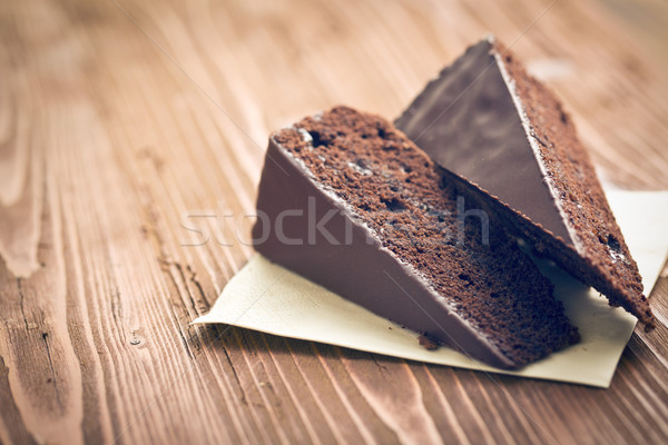 portion of sacher cake Stock photo © jirkaejc