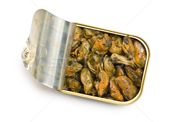smoked mussels in opened tin can Stock photo © jirkaejc