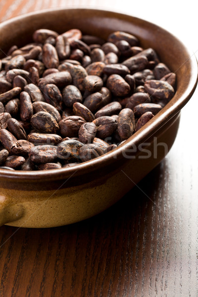 Kom keukentafel natuur gezondheid chocolade Stockfoto © jirkaejc