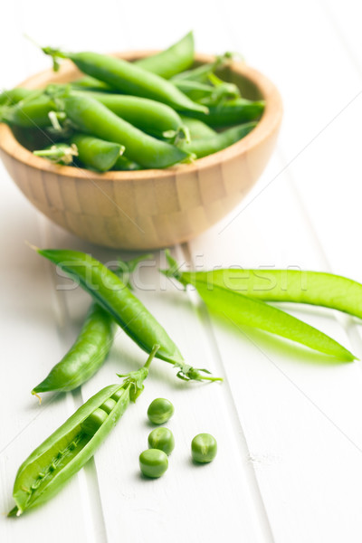 green pea pod on white table Stock photo © jirkaejc