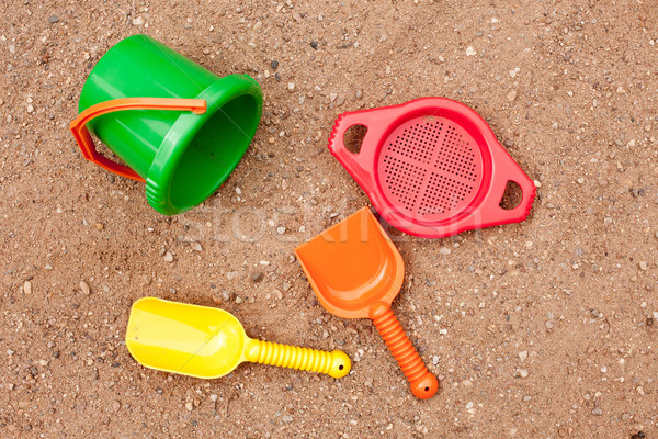Plaj oyuncaklar fotoğraf atış göndermek çocuklar Stok fotoğraf © jirkaejc
