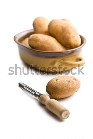 Pelé de pomme de terre vieux fond cuisine couteau Photo stock © jirkaejc