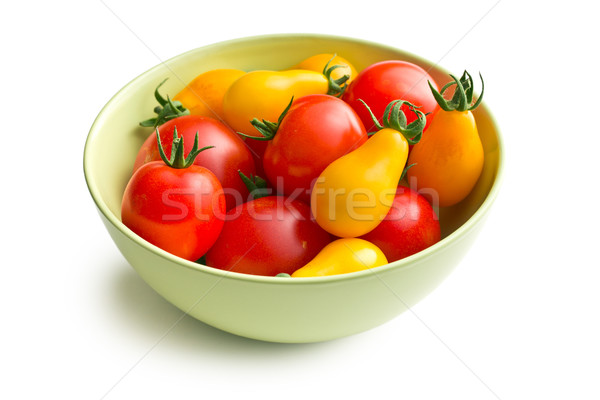 Stock photo: various tomatoes in bowl