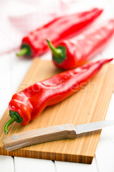 red pepper on kitchen table Stock photo © jirkaejc
