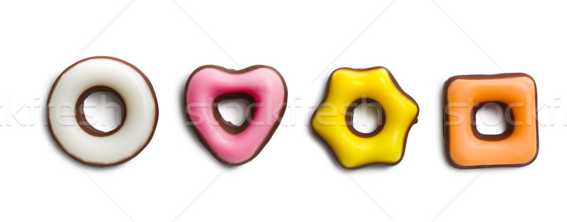 Farbenreich Süßwaren top Ansicht weiß Herz Stock foto © jirkaejc