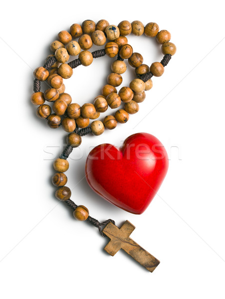 rosary with heart of stone Stock photo © jirkaejc