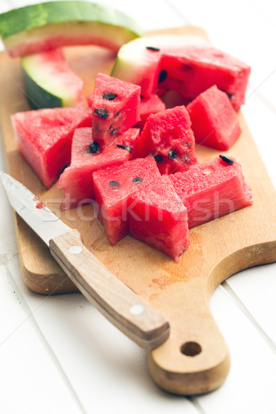 sliced watermelon on kitchen table Stock photo © jirkaejc