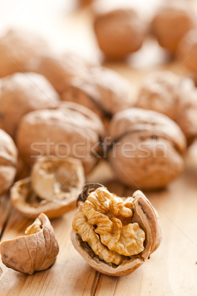 Foto stock: Mesa · de · madeira · foto · tiro · saúde · gordura · concha