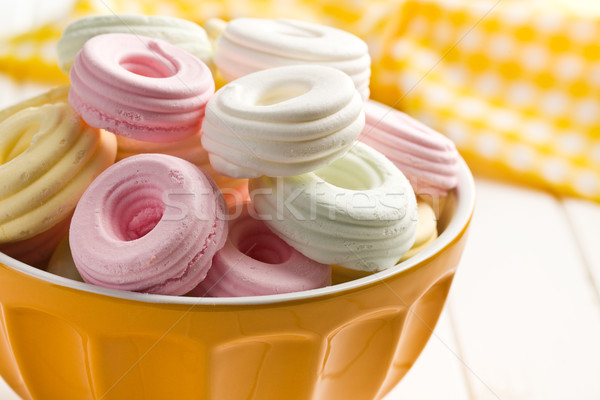 colorful meringues in bowl Stock photo © jirkaejc