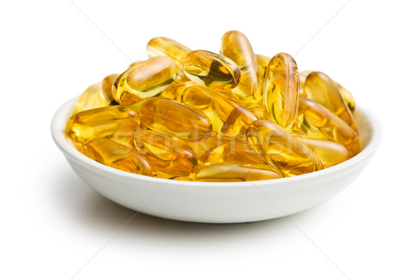 Cod liver oil. Gel capsules Stock photo © jirkaejc